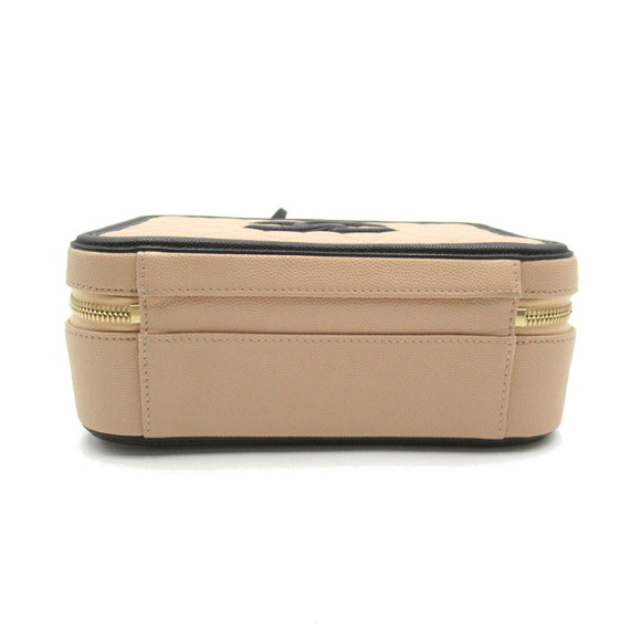 Chanel CC Filigree Vanity Chain Shoulder Bag Caviar Skin Beige/Black - Picture 4 of 8